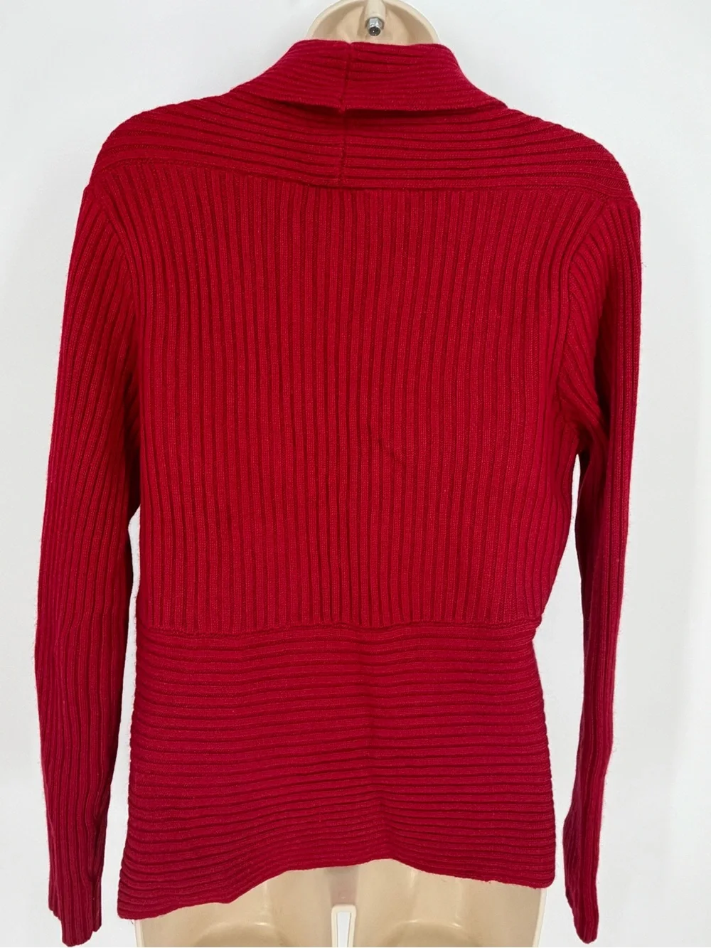 Talbots Petites Cashmere Silk Ribbed Cardigan Sweater M Vintage Y2K Old Money